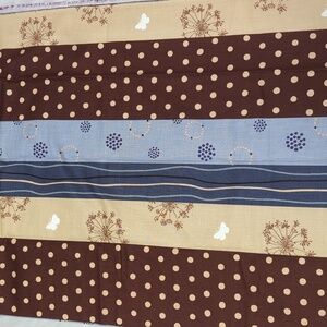 Echino "Butterfly" Mid Weight Cotton Fabric Stripes Polka Dots  36" X 1 Yard